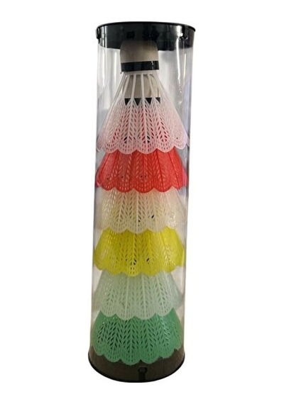 Badminton Topu 6 Lı Yeni Renkli Renkli Tüy Top Seti