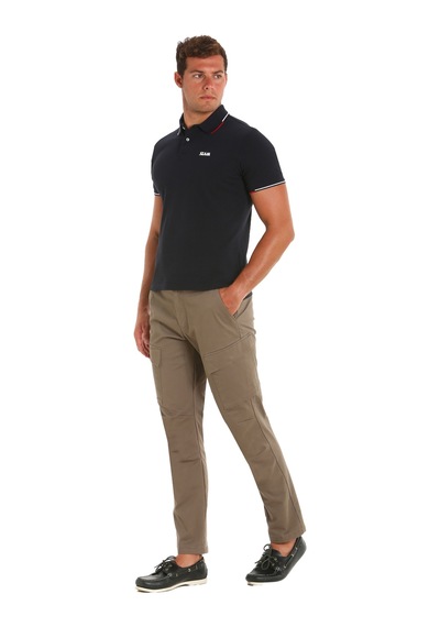 Slam Slam Deck Lgt Pique Polo Erkek Mavi Polo Tişört W13 Lacivert