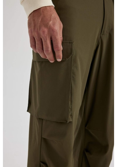 Defacto Pantolon Relax Fit Kargo Cepli Lastikli Paça A5301AX23AUKH477 Haki