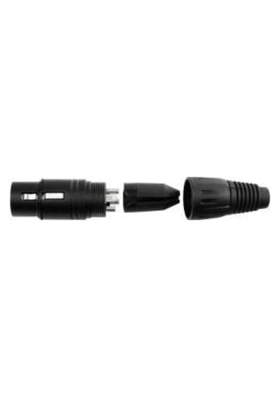 Xlr Konnektör - 3 Pin - Dişi - Siyah -