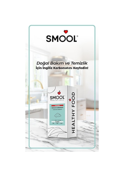Smool 3 X 1000 G. Ingiliz Karbonatı 3x1000 Gr Içilebilir Katkısız Yenilebilir Gıda Tipi Food Grade