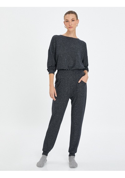 Koton Jogger Pijama Altı Beli Ve Paçası Lastikli Viskon Karışımlı Lacivert 4wlk40119mk Lacivert Koton Jogger Pijama Altı Beli Ve Paçası Lastikli Viskon Karışımlı Lacivert 4wlk40119mk Lacivert