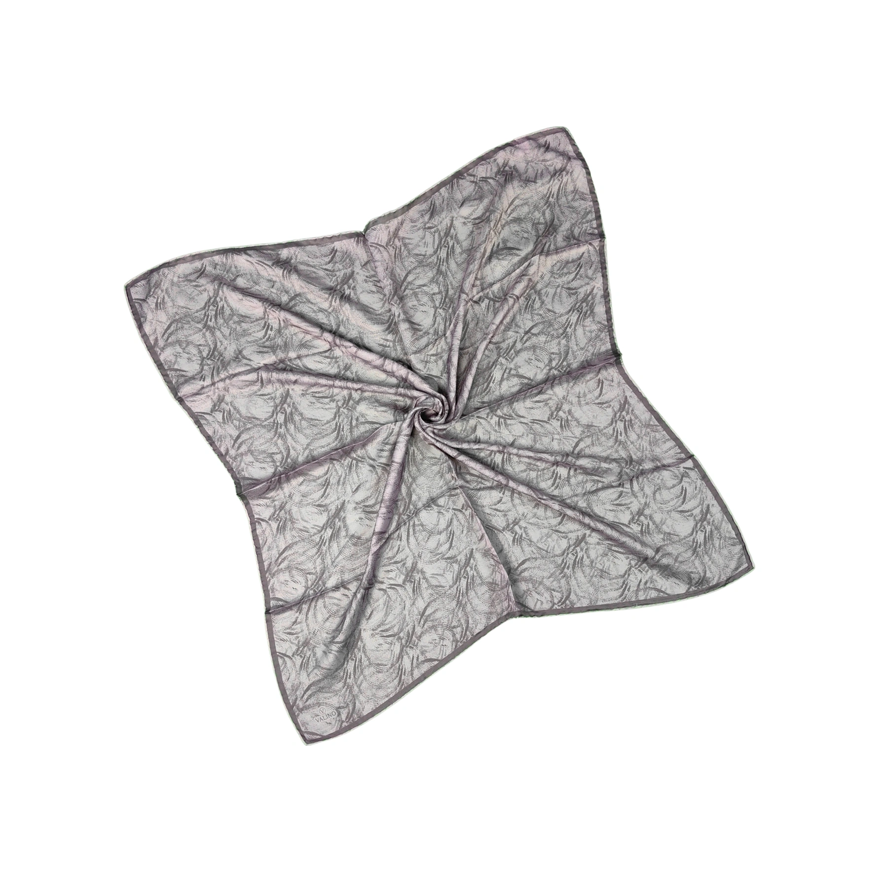 Mim Eşarp Valino Desenli Şifon Eşarp 90x90 Cm Pudra