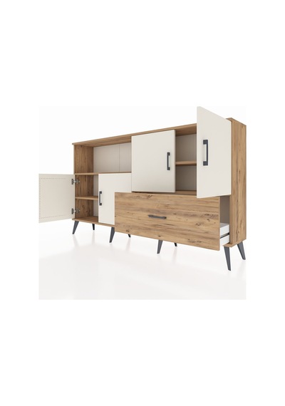 Arges Konsol 4 Raflı Tek Çekmeceli 4 Kapaklı 176x30x99 Çam-aytaşı Çam-aytaşı/çam Arges Konsol 4 Raflı Tek Çekmeceli 4 Kapaklı 176x30x99 Çam-aytaşı Çam-aytaşı/çam