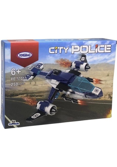 Polis Helikopteri Yapım Seti 250 Parça Detaylı Ve Eğitici Blok Montaj Oyuncağı