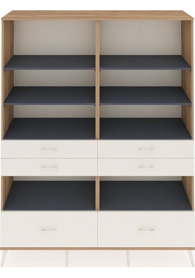 Hyperion Gardrop 8 Raflı 6 Çekmeceli 176x44x221 Çam-antrasit/aytaşı Antrasit/aytaşı Hyperion Gardrop 8 Raflı 6 Çekmeceli 176x44x221 Çam-antrasit/aytaşı Antrasit/aytaşı