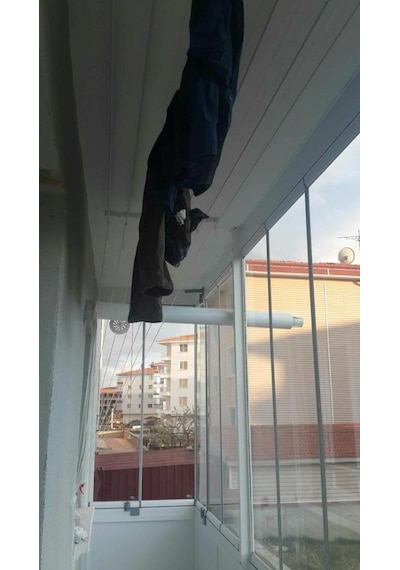 Güneş Asansörlü Çamaşır Askısı 7 Çubuklu 200 CM Çamaşırlık
