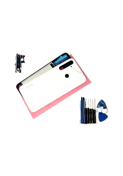 Tkgz Oppo Realme 6i Kasa Arka Pil Batarya Kapağı Tamir Seti Beyaz