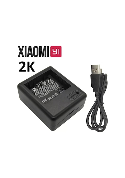 Az13-1 Xiaomi Yi 2k Aksiyon Kamera Uyumlu İkili Pil Şarj Aleti