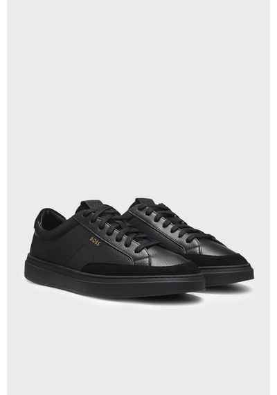 Boss Süet Detaylı Sneaker Ayakkabı Erkek Ayakkabı 50568536 005 Siyah