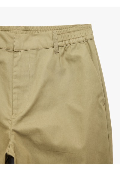Koton Normal Bel Cepli Regular Fit Pantolon Haki 6sam40061hw