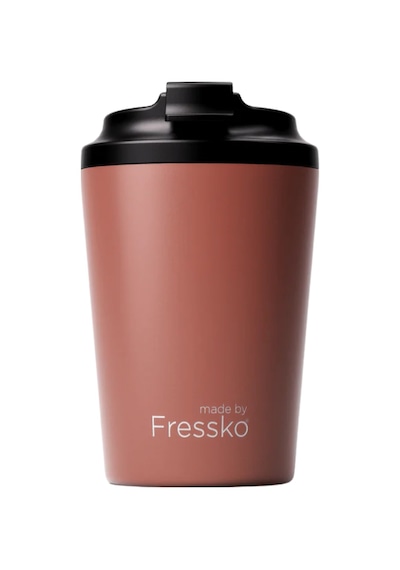 Made By Fressko Camino Yeniden Kullanılabilir Kahve Bardağı, Yalıtımlı Termal Kupa, 340 Ml, Toprak Rengi Kahverengi