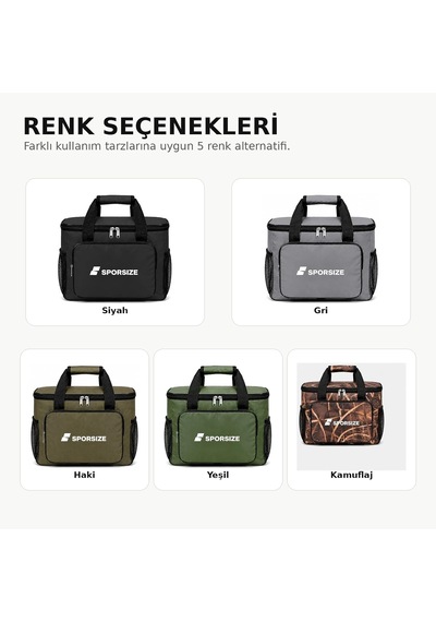 40 L Termal Soğutucu Buzluk Çantası, Kamp Piknik Plaj Ve Seyahat İçin Diğer