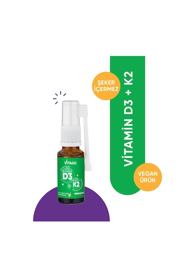 Vitago D3 Vitamini K2 İçeren Oral Sprey 20 ML