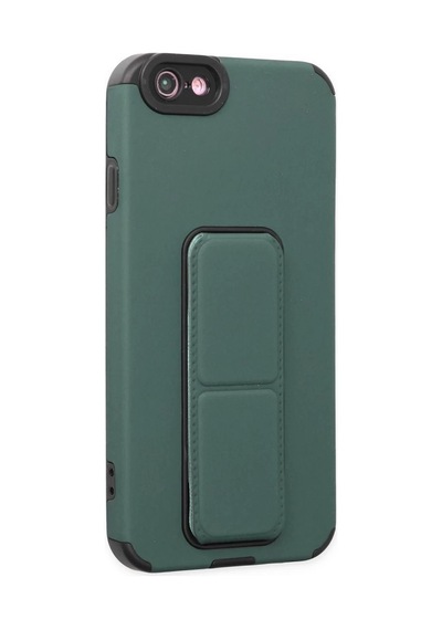 İphone 6 Kılıf Mega Standlı Silikon - Yeşil