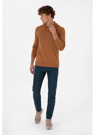 U.S. Polo Assn. Erkek Regular Fit Kapüşonlu Camel Basic Sweatshirt 50315663-VR233