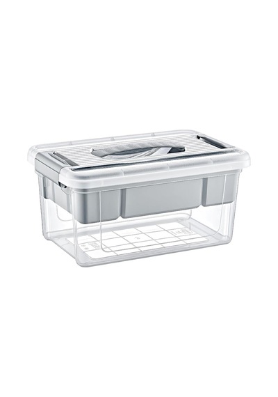 Bölmeli Ve Katlı Plastik Organizer Makyaj Düzenleyici Kilitli Takım Sandığı Organizer Kutu, T Diğer