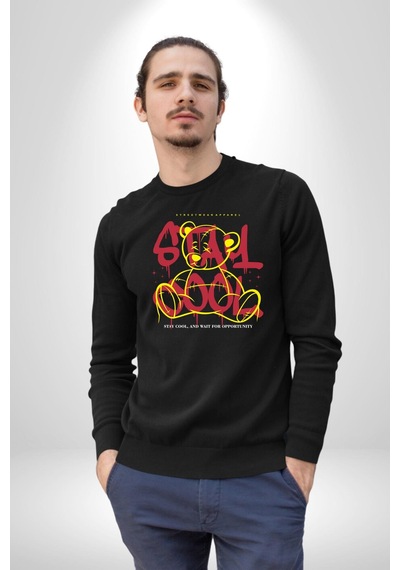 Havalı Kal Unisex Siyah Sweatshirt Siyah