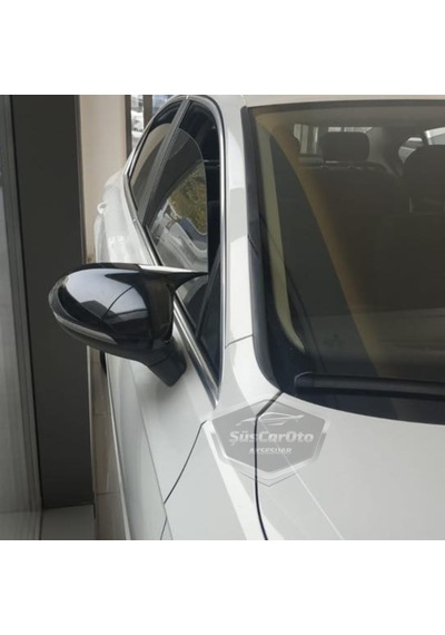 ŞüsCarOto Vw Passat B8 2015 Sonrası Batman Yarasa Ayna Kapağı Piano Black ABS Plastik (00)