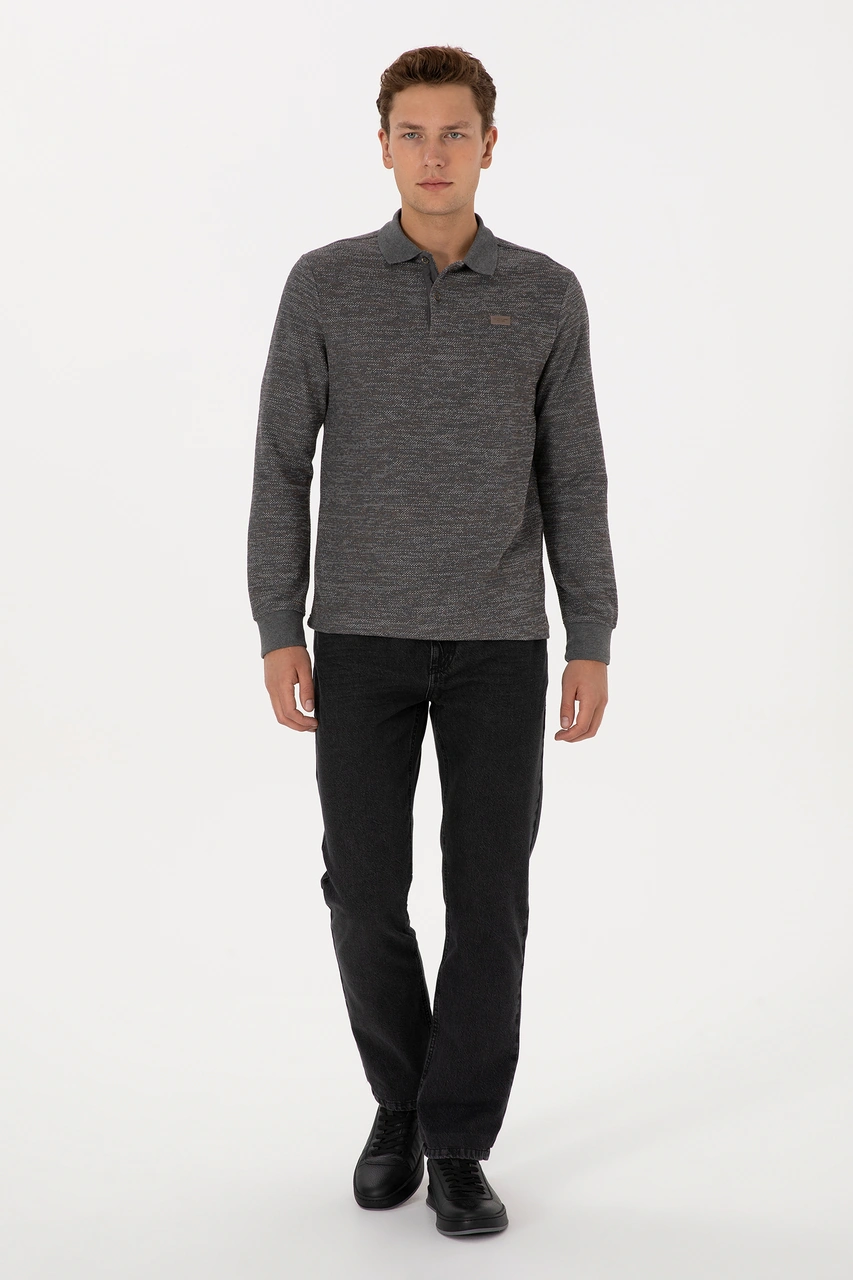 U.s. Polo Assn. Erkek Gri Melanj Sweatshirt 50307730-vr086 Gri Melanj