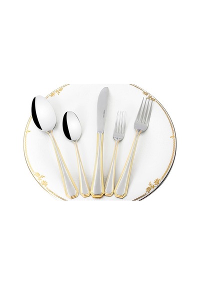 Mikasa Moor Classico Gold 60 Parça 12 Kişilik Çatal Kaşık Bıçak Seti Altın