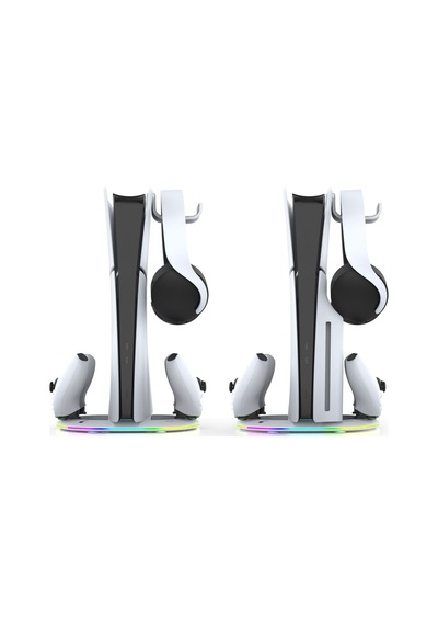 İpega Ps5 Slim Disk/ps5 Slim Dijital Rgb Dikey Stand Kulaklık Tutucu Joystick Şarj Cihazı