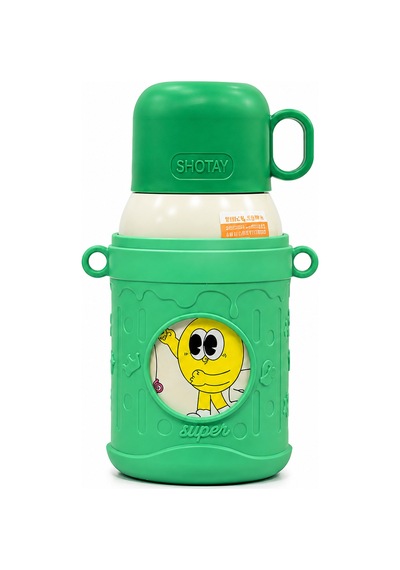 Shotay Cartoon Termos Matara Yeşil 480 Ml.