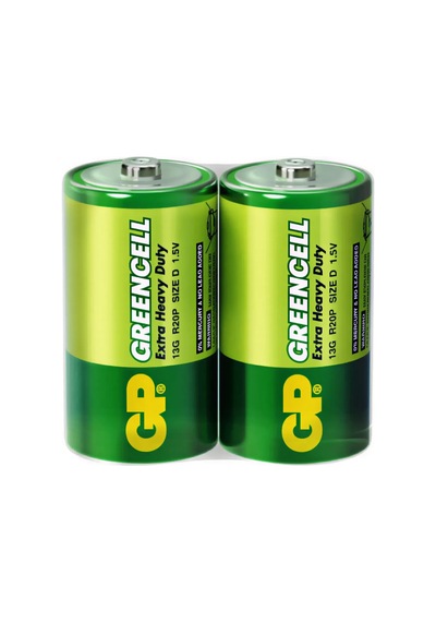 Gp 13g Greencell R20 Kalın D Boy 1.5v Pil 2'li Paket
