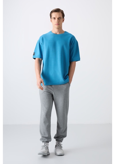 Tommy Life Petrol Mavi Pamuklu Kalın Yüzeyi Dokulu Oversize Fit Basic Erkek T-shirt - 88339 Petrol Mavi Tommy Life Petrol Mavi Pamuklu Kalın Yüzeyi Dokulu Oversize Fit Basic Erkek T-shirt - 88339 Petrol Mavi