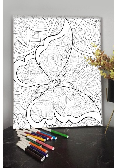 40x30cm Çocuklar Için Guaj,akrilik,keçeli,sulu Boya Ile Boyanabilir Tuval Kalem Hediyesi Yoktur. 49