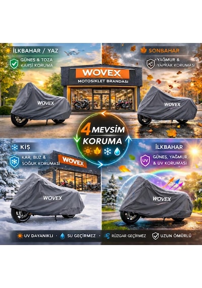 Mutt Hilts 125-250cc İle Uyumlu Motosiklet Brandası,çantasız Model Uyumlu Branda,gri