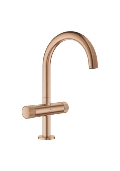 Grohe Atrio Private Collection 21138DL0 L-boyut Brushed Warm Sunset Lavabo Bataryası Altın