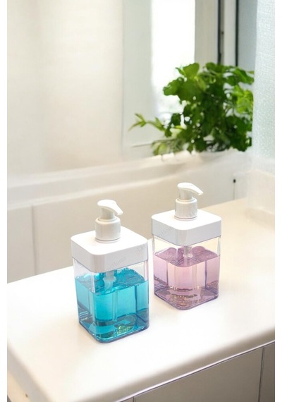 Buççin Online Mağaza 2 Adet 400 Ml Tezgah Üstü Banyo Mutfak Sıvı Sabunluk Banyo Mutfak Bulaşık Lavabo Deterjanlık Plast Çok Renkli