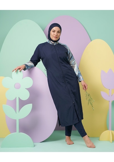 Pierre Cardin Büyük Beden Dik Yaka Paraşüt Kumaş Uzun Boydan Fermuarlı Beli Ayarlanabilir Bağcıklı Desen Detaylı Dar Paça Kadın Tesettür Mayo Lacivert Pierre Cardin Büyük Beden Dik Yaka Paraşüt Kumaş Uzun Boydan Fermuarlı Beli Ayarlanabilir Bağcıklı Desen Detaylı Dar Paça Kadın Tesettür Mayo Lacivert