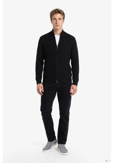 Nautica Erkek Siyah Regular Fit Triko Kazak-24798