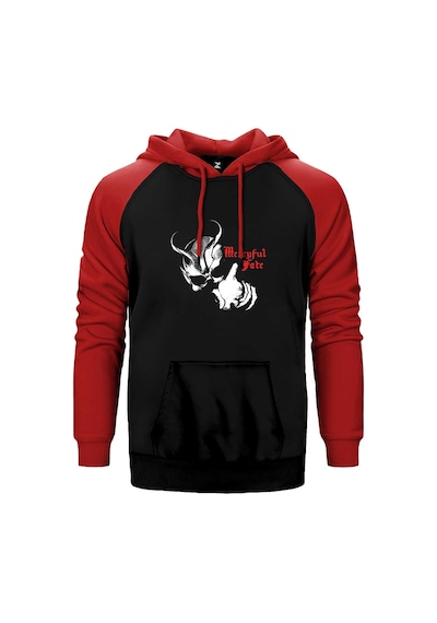 Mercyful Fate Don't Break The Oath Kırmızı Renk Reglan Kol Kapşonlu Sweatshirt Kırmızı