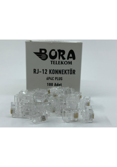 Rj-12 6P4C Soket (1 Kutu 100 Adet) ( Ürün Adınıza Faturalı )