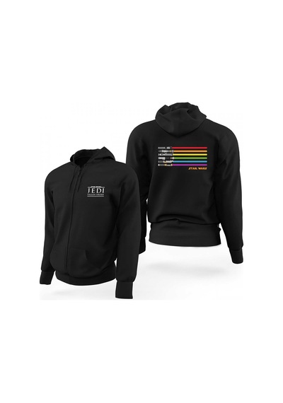 Star Wars Sword Siyah Fermuarlı Limited Edition Kapşonlu Sweatshirt Siyah