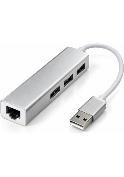 Luve Store Usb Rj45 Ethernet Adaptörü 3 Port Usb Hub Çoklayıcı Alüminyum Gövde