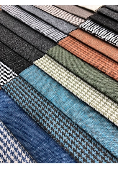 Enesar Home Keten Kaz Ayağı Döşemelik Kumaş Premium Dokuma Turuncu 100 x 140 cm