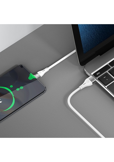 Recci Rs11c Swift Serisi Usb-a To Type-c 3a Hızlı Şarj Özellikli Data Ve Şarj Kablosu 1m Beyaz
