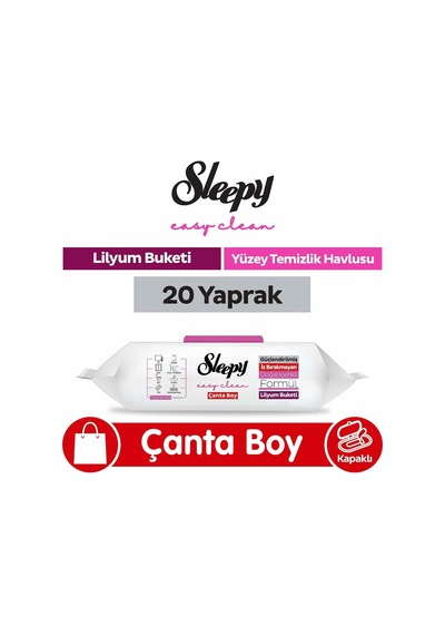 Easy Clean Lilyum Buketi Yüzey Temizlik Havlusu Çanta Boy 20 Yaprak 1000'li Set