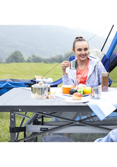 Kingcamp Granite Plus Xxl Alüminyum Katlanır Kamp Masası Silver Gri