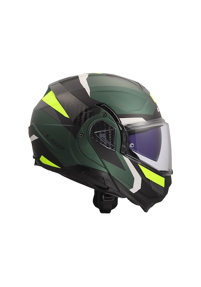 Ls2 Advant 2 Trıple Çene Açılır Kask Mat Neon Sarı - Siyah - Yeşil
