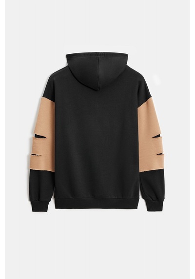 Shooter Sportwear Shooter Erkek Oversize Kapüşonlu Baskılı Kanguru Cepli Sweatshirt Siyah - Bej Shooter Sportwear Shooter Erkek Oversize Kapüşonlu Baskılı Kanguru Cepli Sweatshirt Siyah - Bej