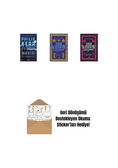 Prusya Mavisi + Dahi İkizlerin Serüvenleri - Babilli Mavi Cin + Dahi İkizlerin Serüvenleri - Akhenaten Macerası + Okuma Sticker'ları