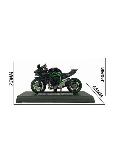 1:18 Ölçek H2r Metal Alaşım Motosiklet Maketi - Süspansiyonlu Ve Standlı Model Çok Renkli