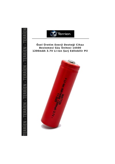Özel Üretim Enerji Desteği Cihaz Beslemesi Güç Ünitesi 14500 1200mah 3.7v Li-ion Şarj Edilebilir Pil