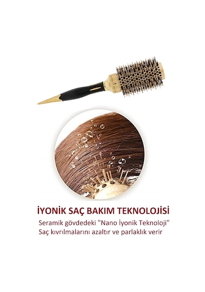 Land Of Myth LOM1143 Seramik+İyonik Termal Fön Saç Fırçası 43 mm