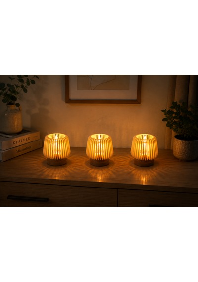 Luma Glow Tealıght Abajür Ahşap